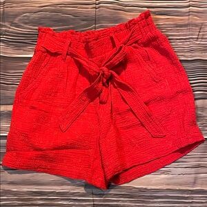 Knox Rose High Waist Red Shorts